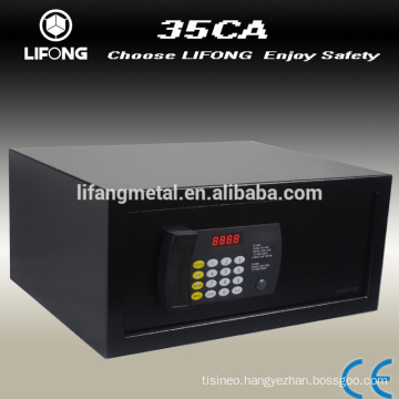 Electronic digital hotel safety box with motorized locking system